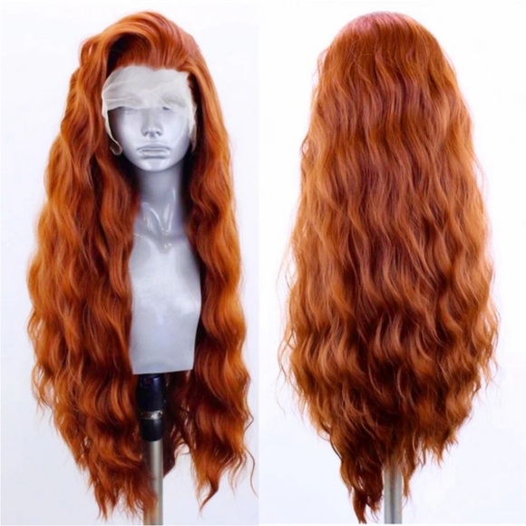 22” WAVY COPPER Lace Front Wig NEW